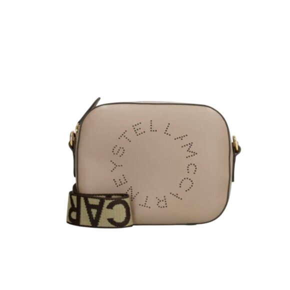 Stella McCartney Handbags - Stella McCartney Logo Camera Bag Crossbody Purse Womens Moss Taupe Vegan Leather